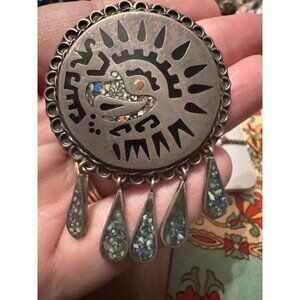 Taxco Sterling Silver Kokopelli Pendant Necklace or Brooch 20.48G